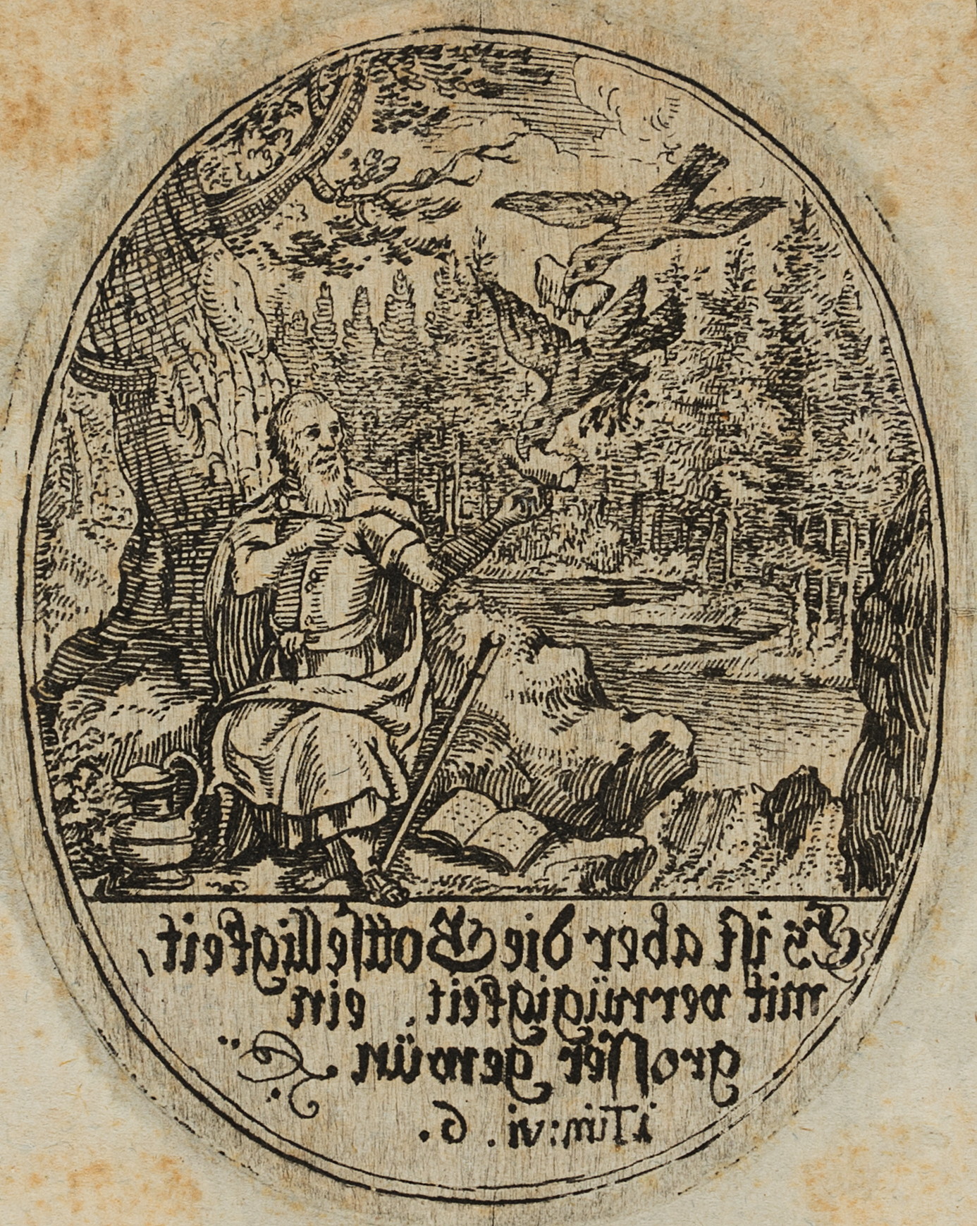 Frommer Einsiedler, nach Bibel Timotheus