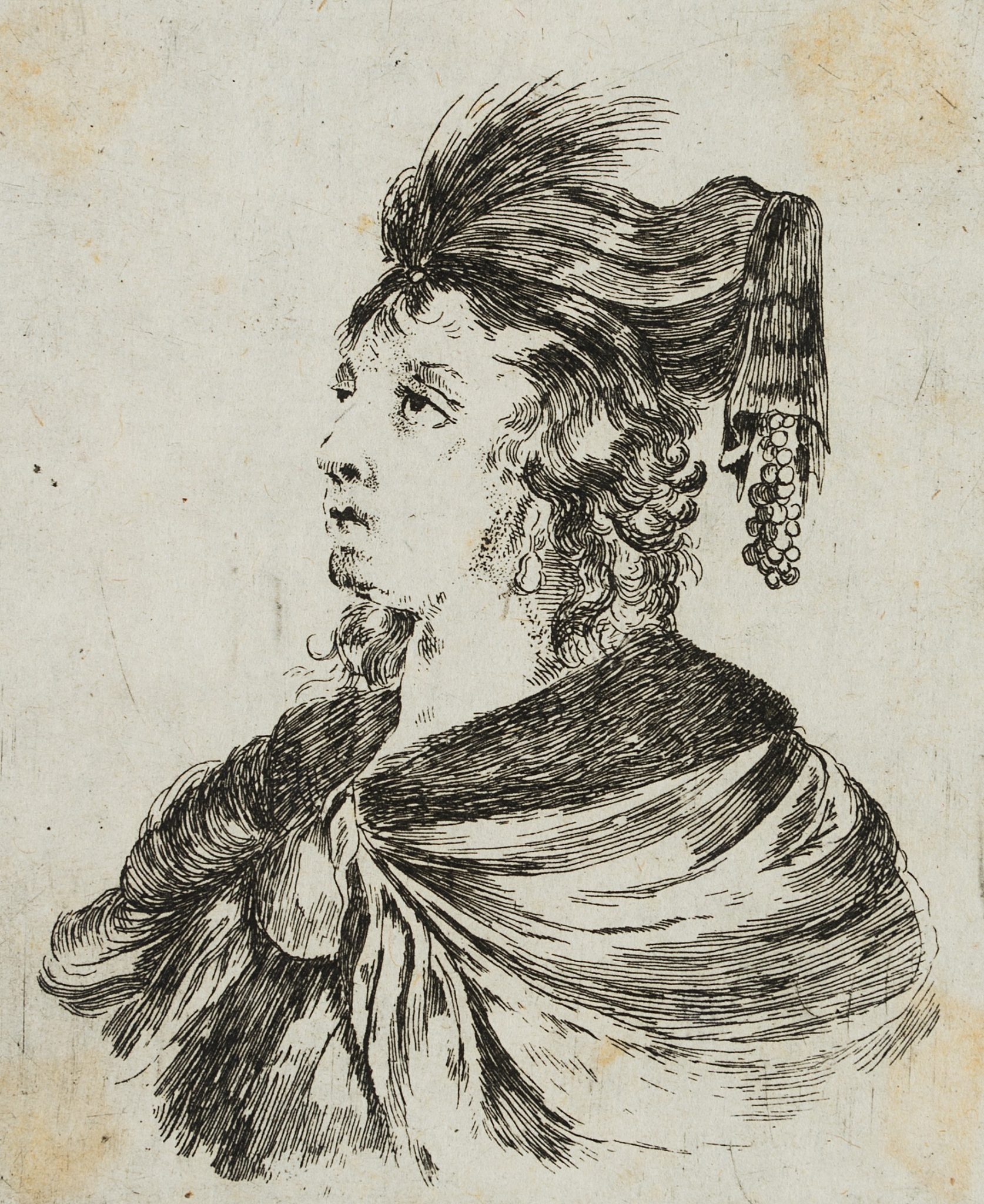 Portrait. Dame mit Federputz