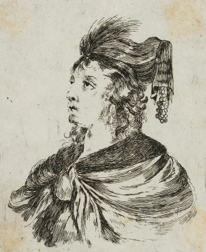 Portrait. Dame mit Federputz