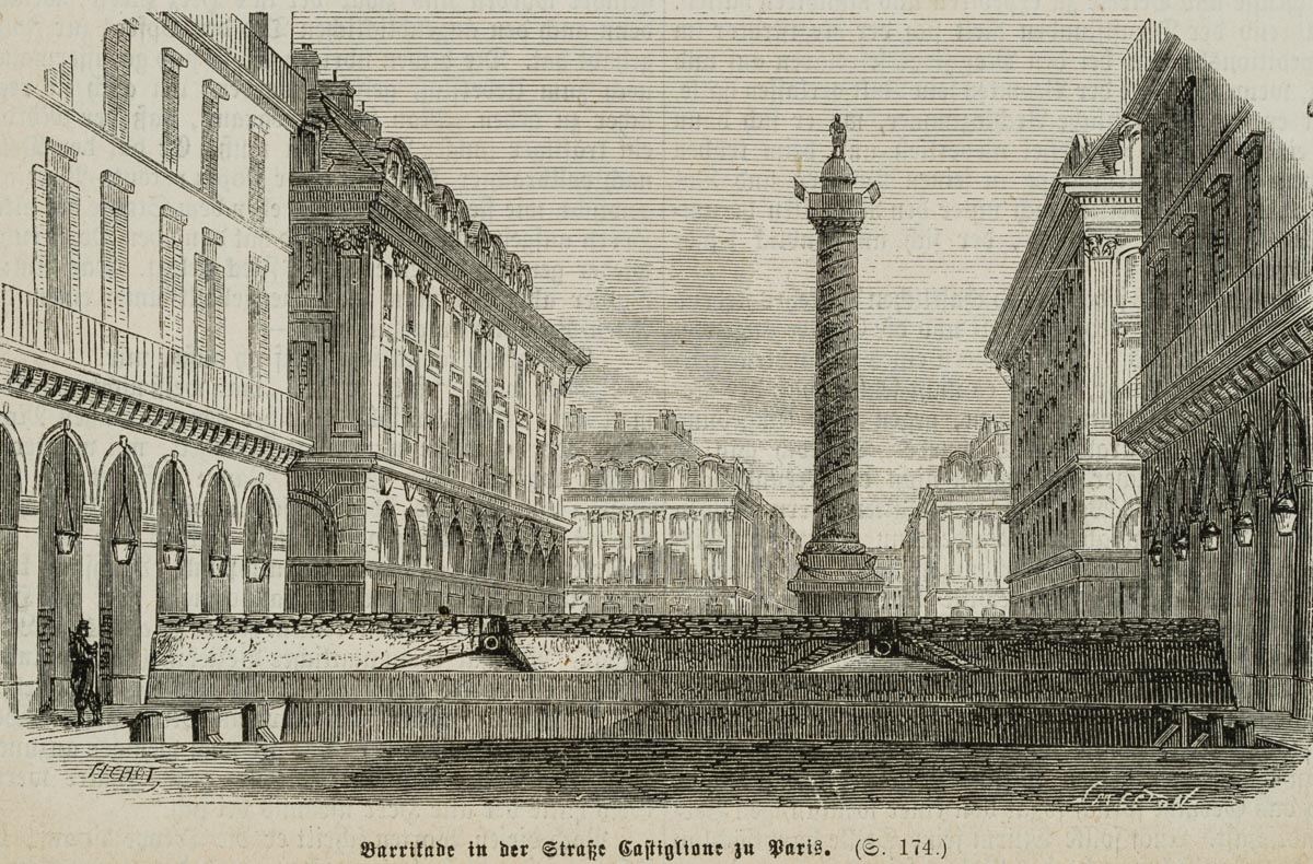 Barrikaden am Place Vendôme