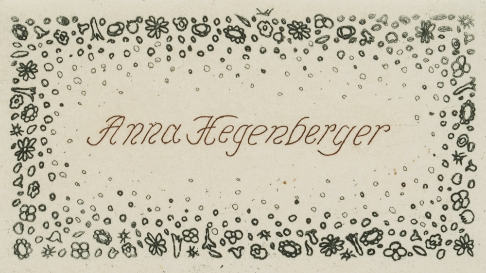 Namensschild für Anna Hegenberger