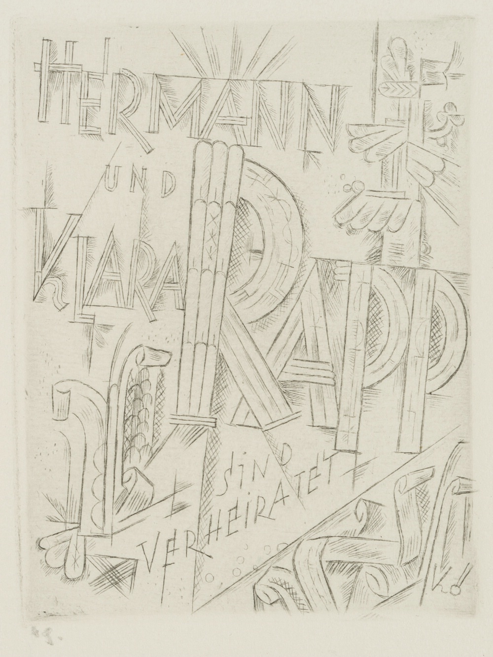Eheanzeige Hermann und Klara Rapp