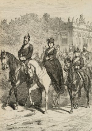 Ausritt der Kronprinzessin Victoria mit Fr. Wilhelm