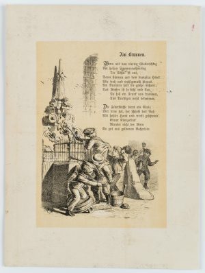 Illustriertes Gedicht Am Brunnen