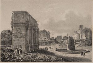 Blick auf den Konstantinbogen in Rom