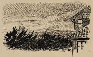Mühle im Sturm, Dänemark