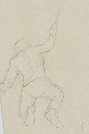 Figurenstudie, Mann auf den Knien