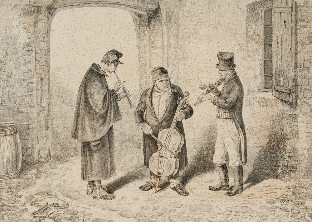 Drei herumziehende Musikanten