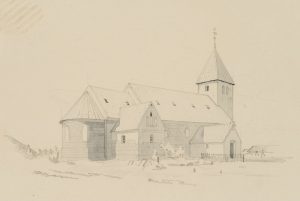 Ansicht der Kirche Bryndum in Dänemark