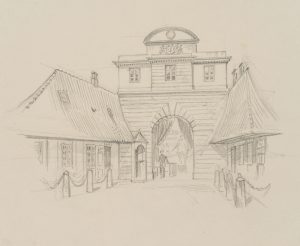 Klassizistischer Torbogen, Eingang zum Schloss