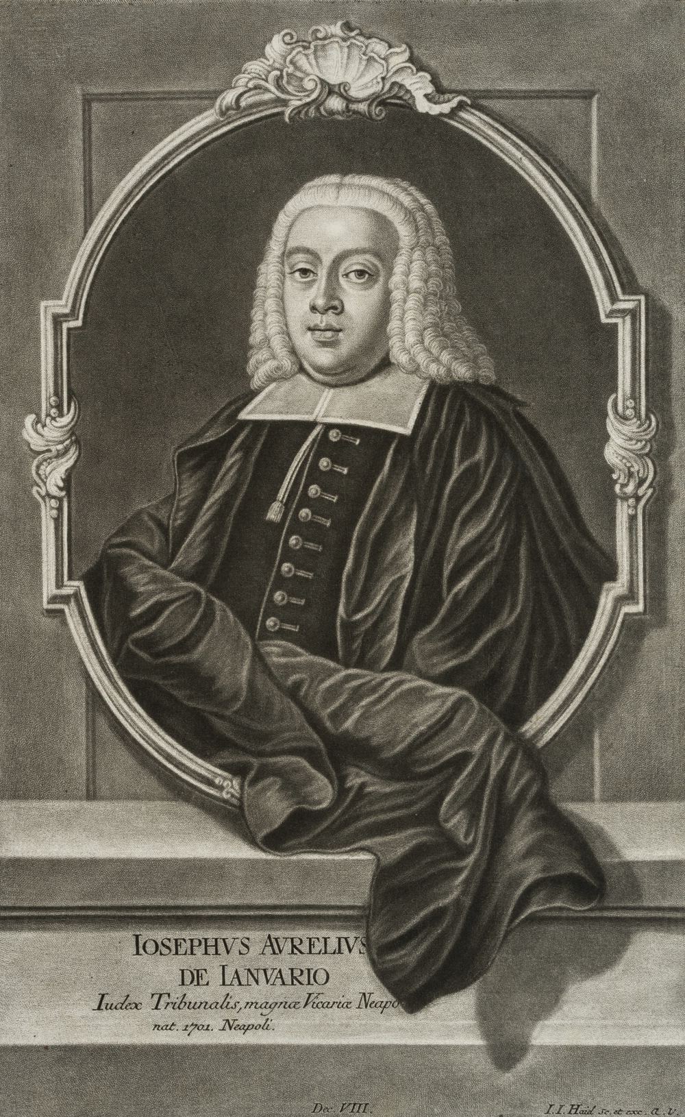 Jurist Jos. Aurelius de Januario (*1701)