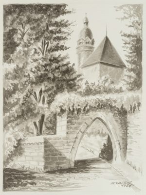 Gotischer Torbogen mit Kapelle