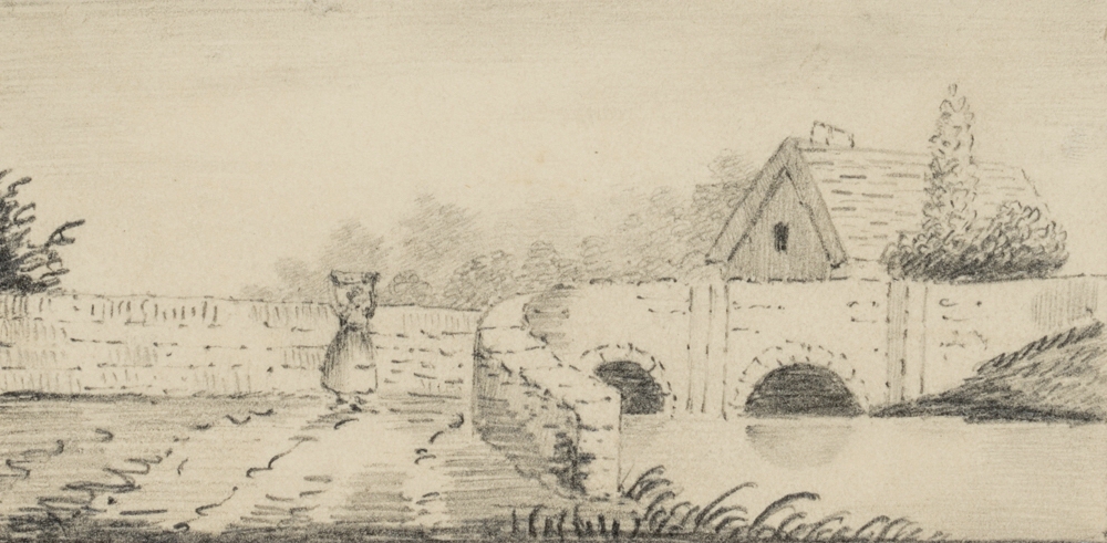 Magd an Steinbrücke