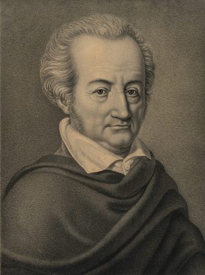 Porträt des Dichters J. W. Goethe