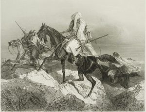 Darstellung zurückweichender Araber