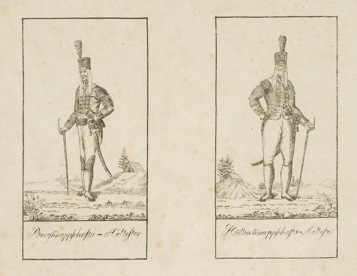 Bergleute in ihrer Uniform