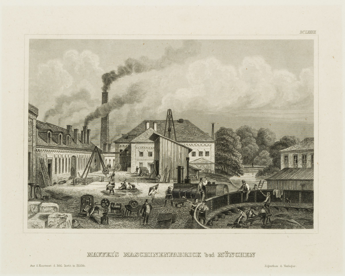 Ansicht der Maschinenfabrik Maffei
