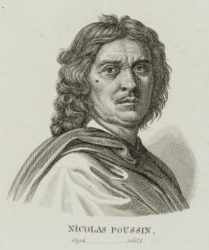 Bildnis d. Barockmalers N. Poussin