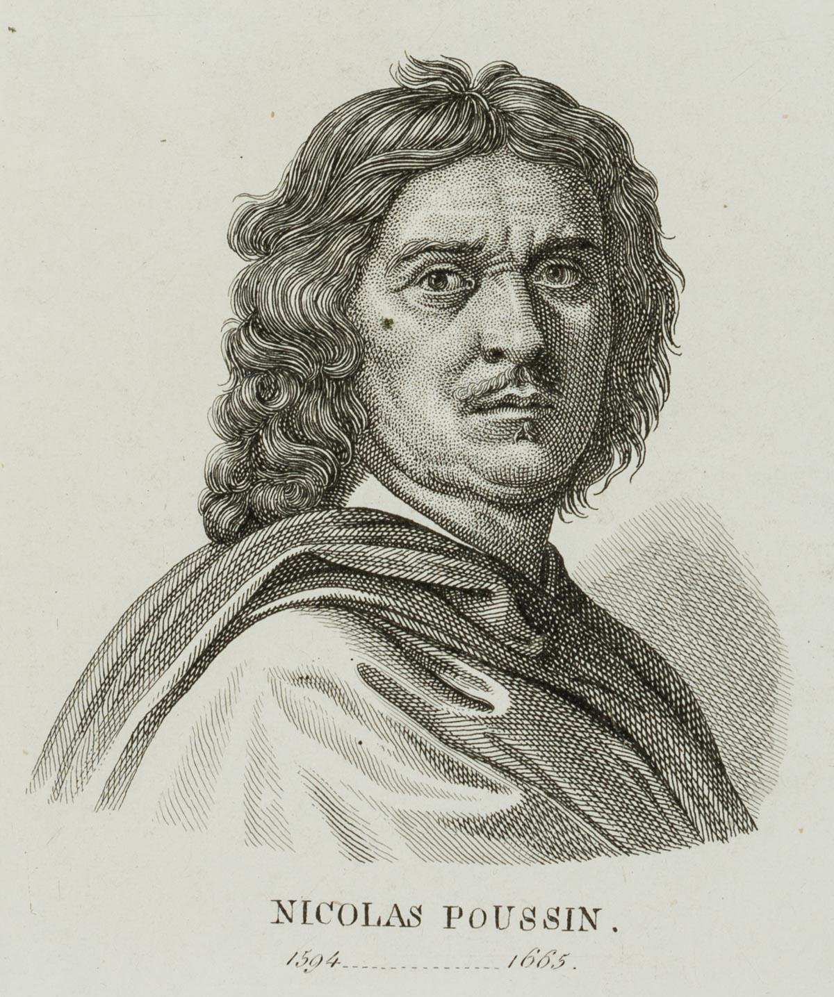 Bildnis d. Barockmalers N. Poussin