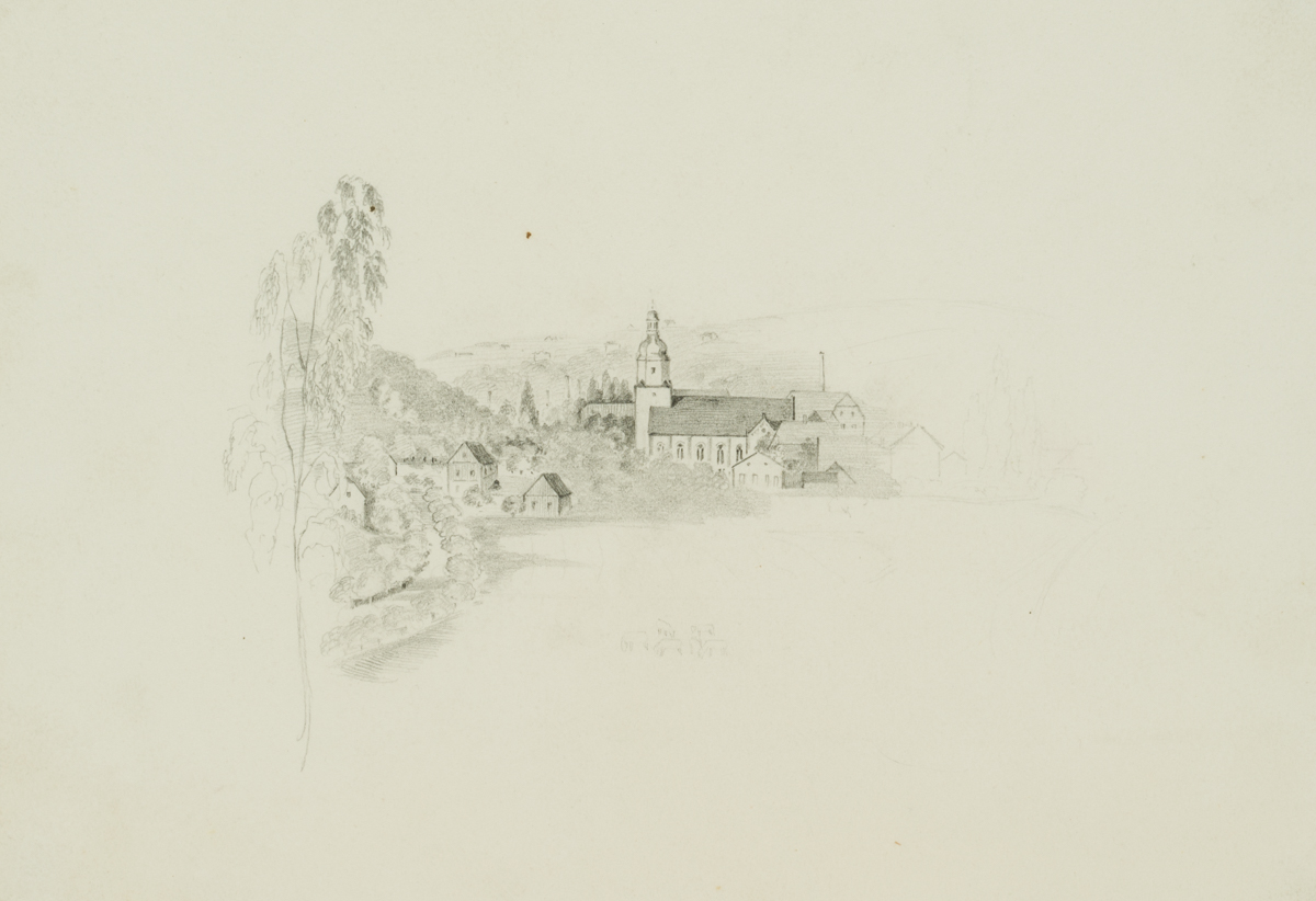 Blick auf ein kleines Dorf