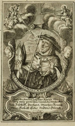Der heilige Petrus mit Kreuzstab
