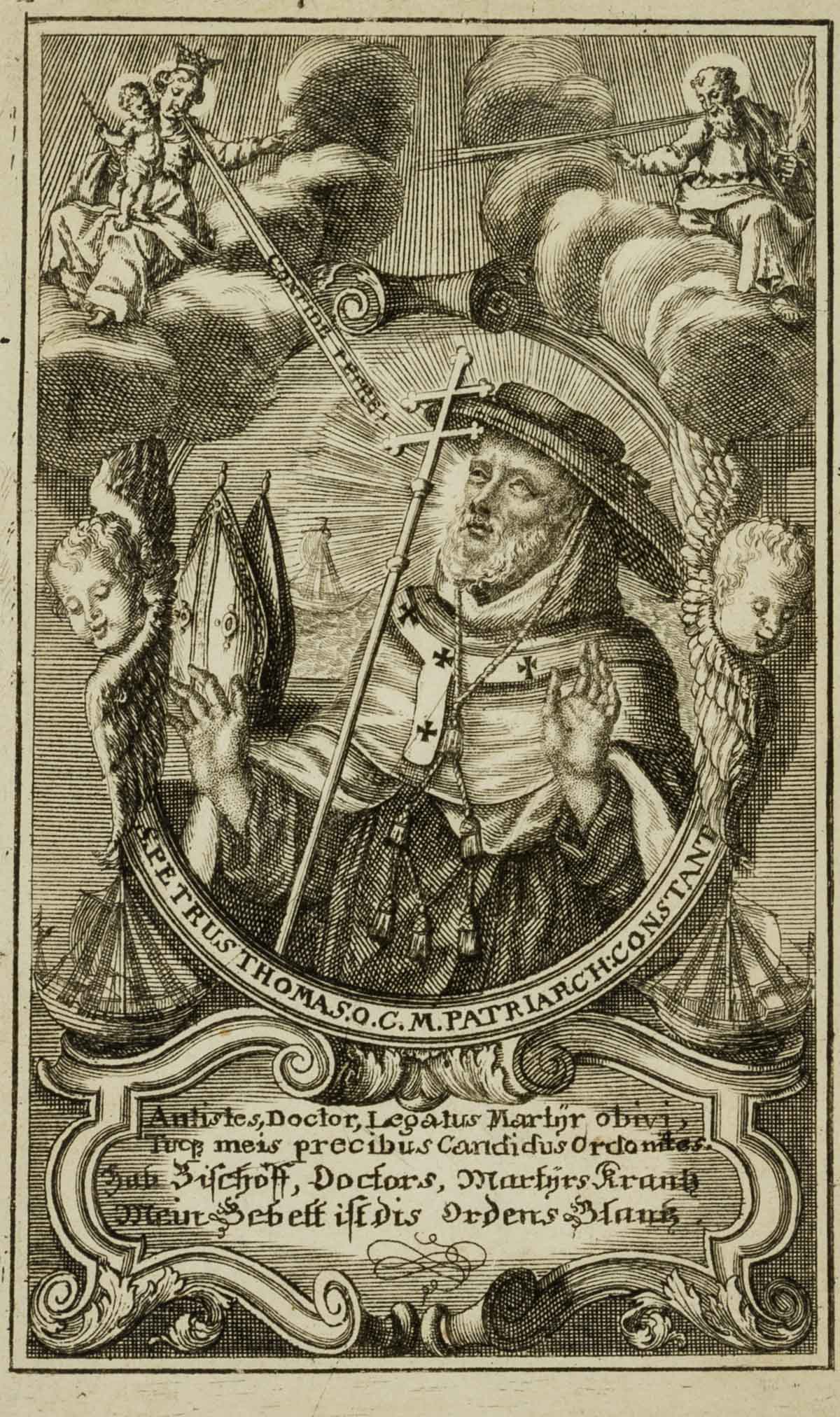 Der heilige Petrus mit Kreuzstab