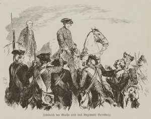 Friedrich II. u. Regiment Bernburg