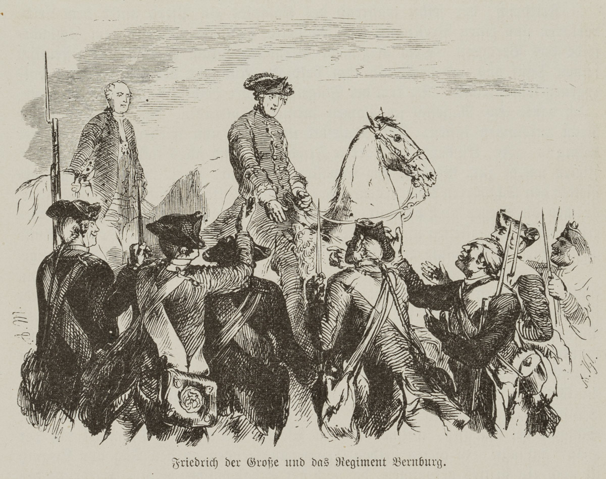 Friedrich II. u. Regiment Bernburg
