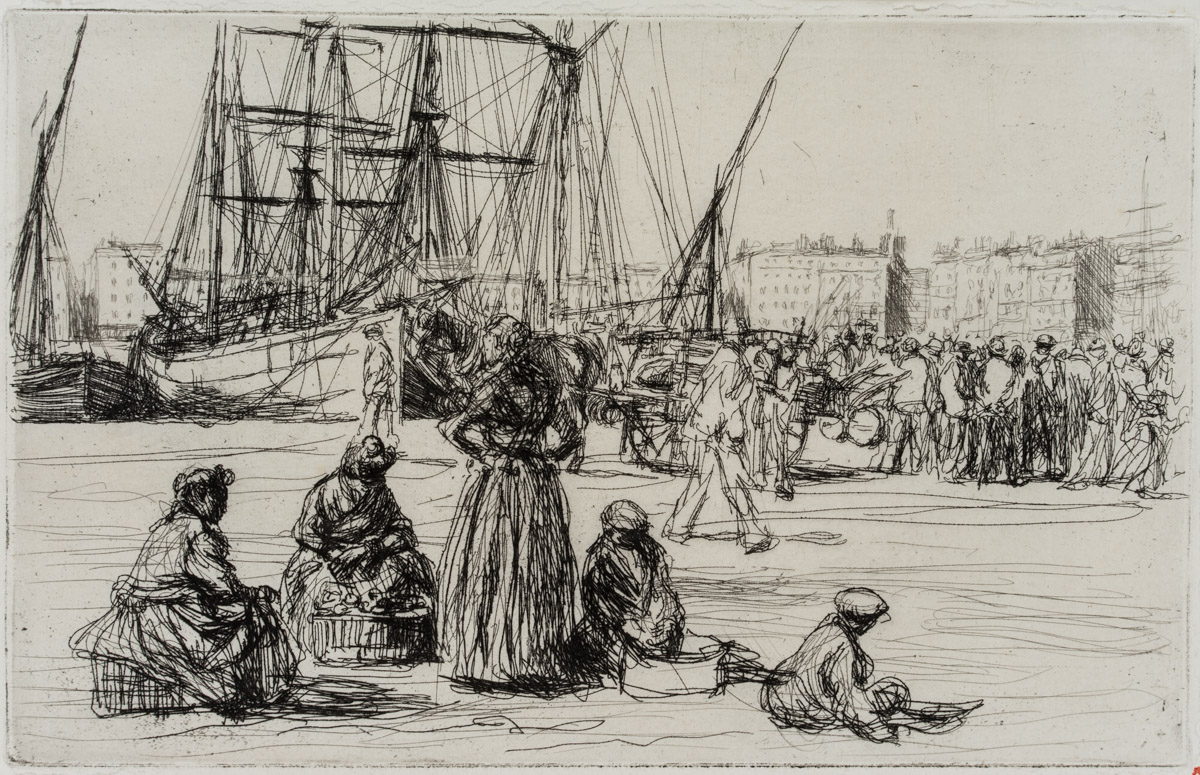 Wartende Frauen am Quai