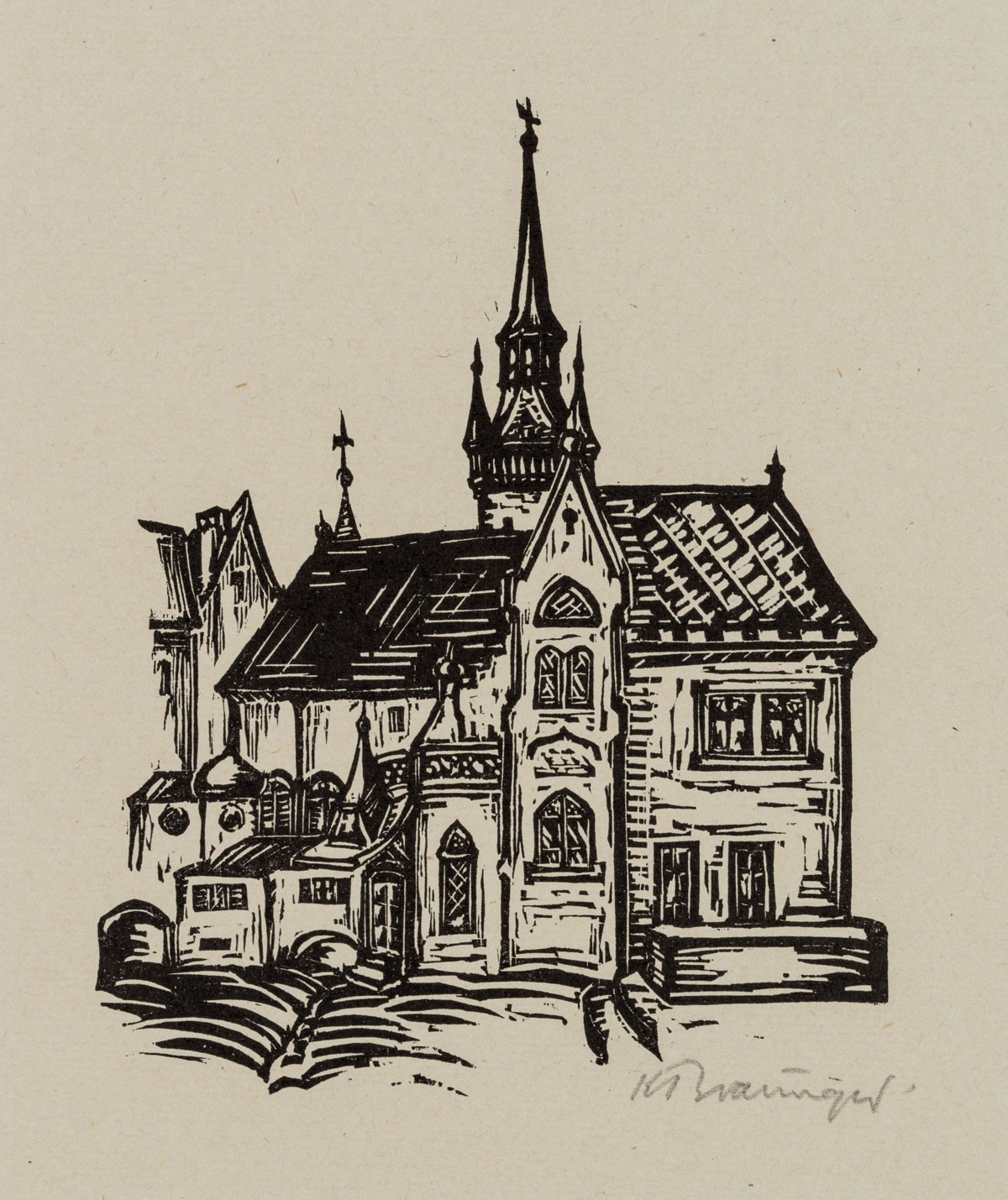 Petersbergl mit Rathaus, München
