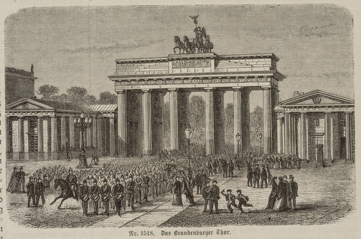 Preußische Soldaten am Brandenburger Tor
