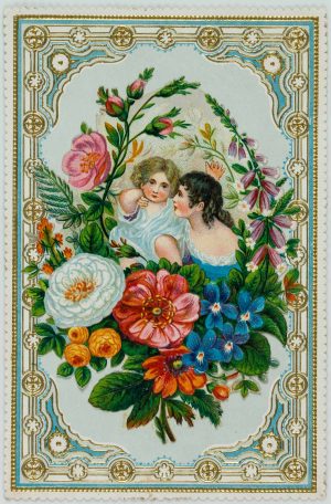 Grußkarte mit floralem Motiv