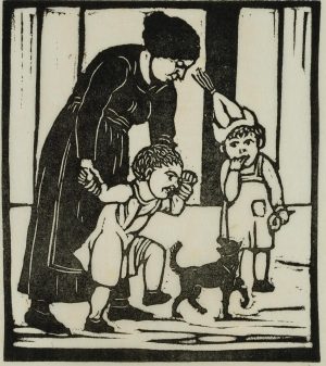 Straßenszene mit Kindern