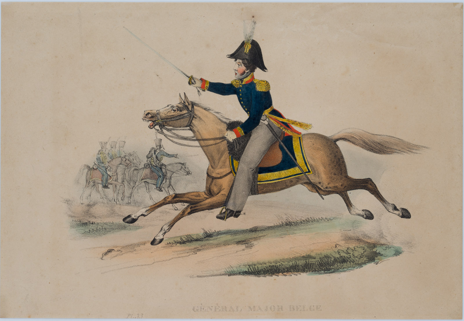 Ein belgischer General zu Pferd