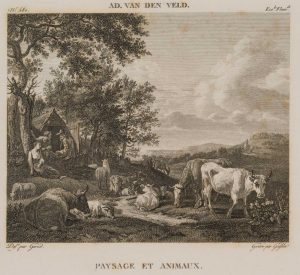 Landschaft mit Vieh