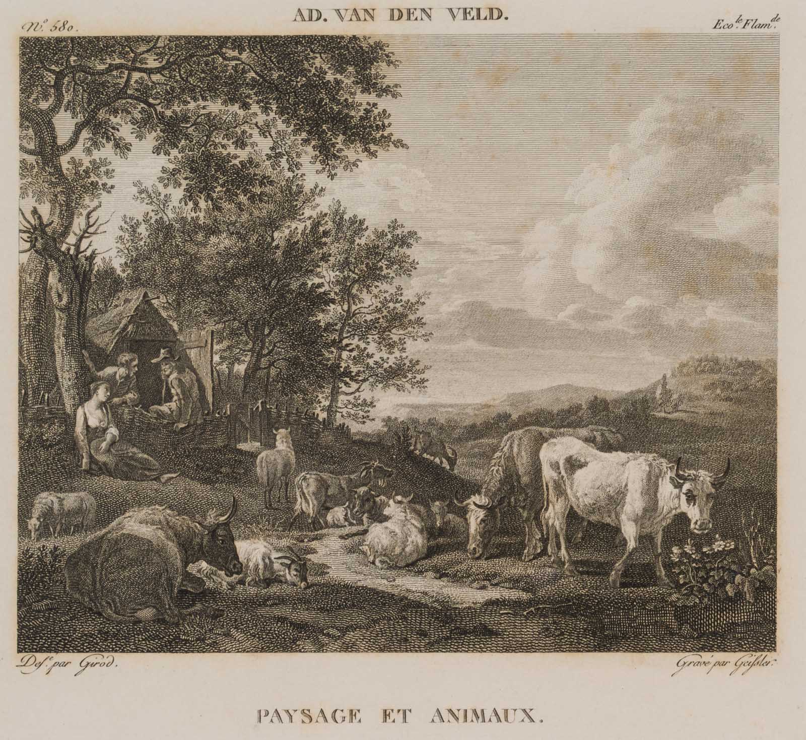 Landschaft mit Vieh