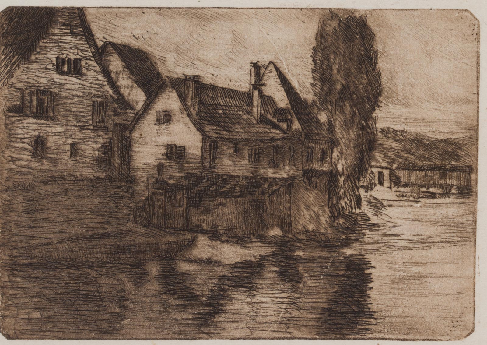 Häuser an einem See