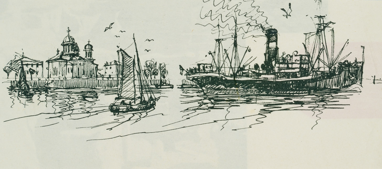 Venedig mit Dampfschiffen