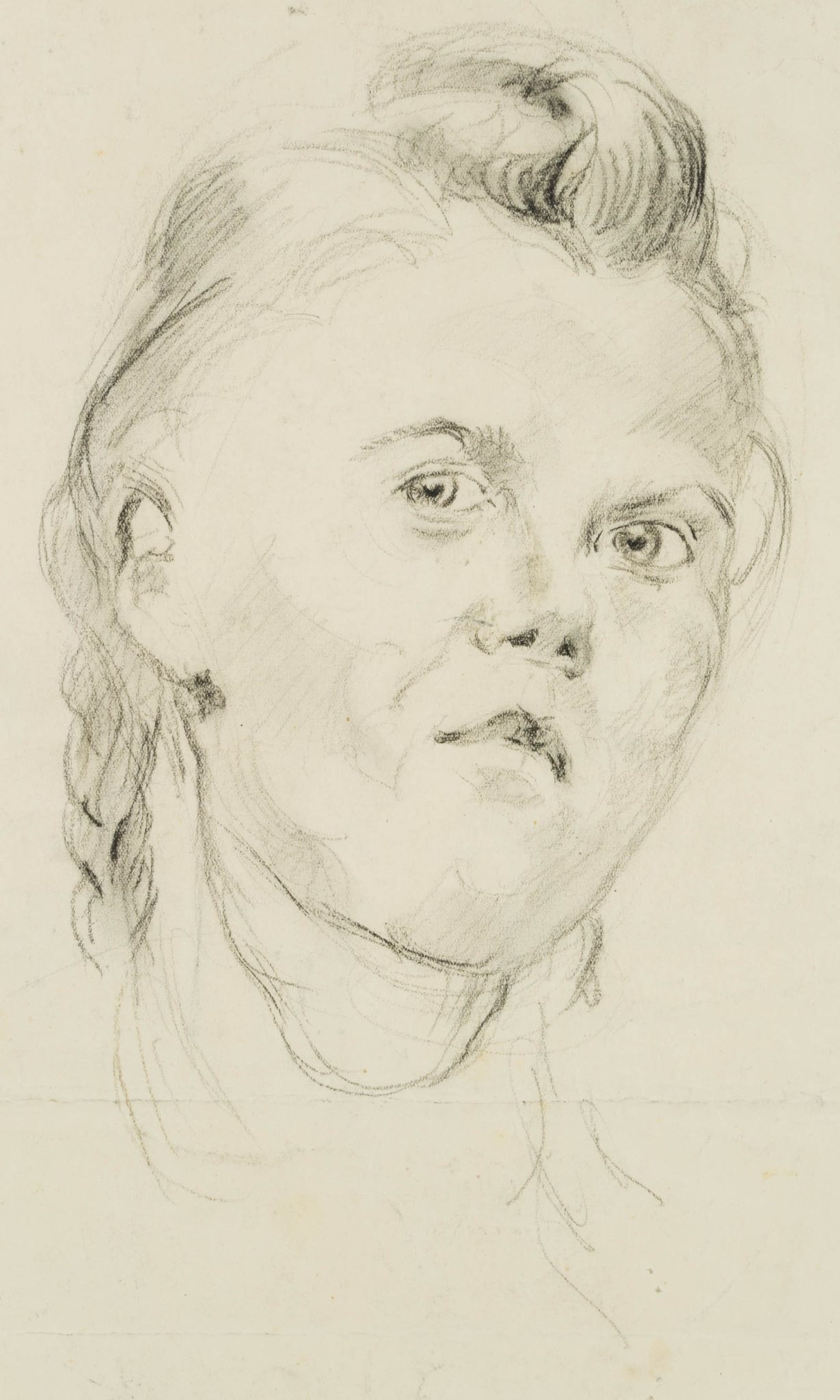 Porträt e. Mädchens m. Zopf