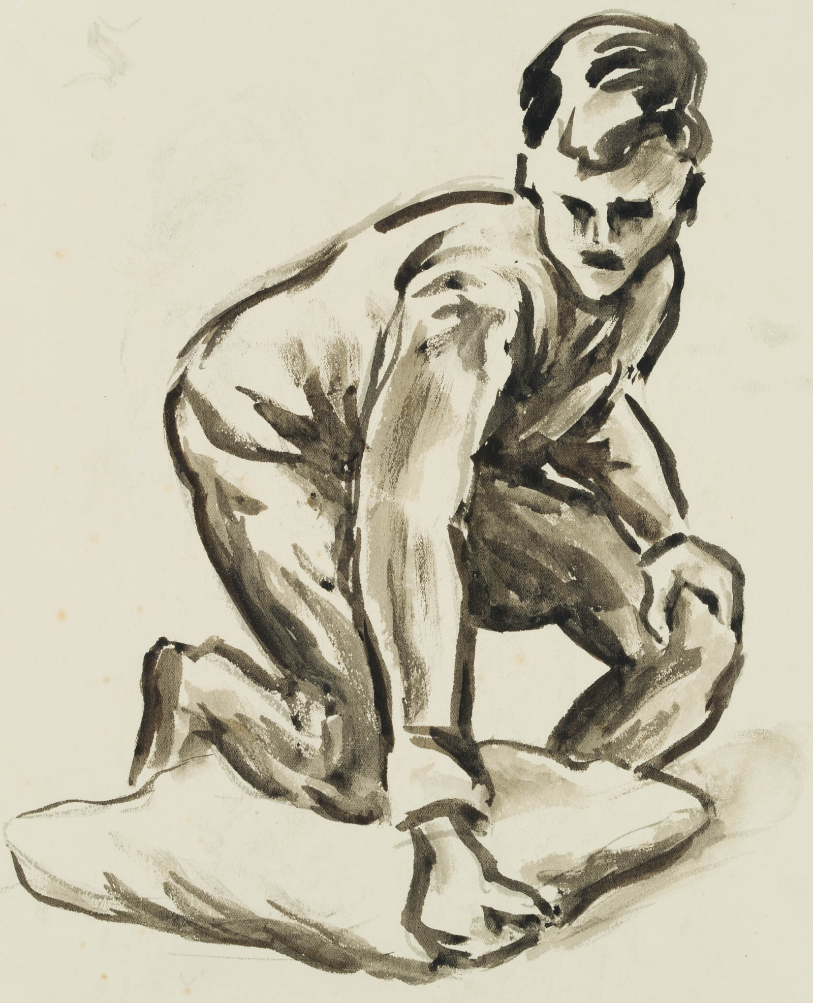 Porträt e. Knienden