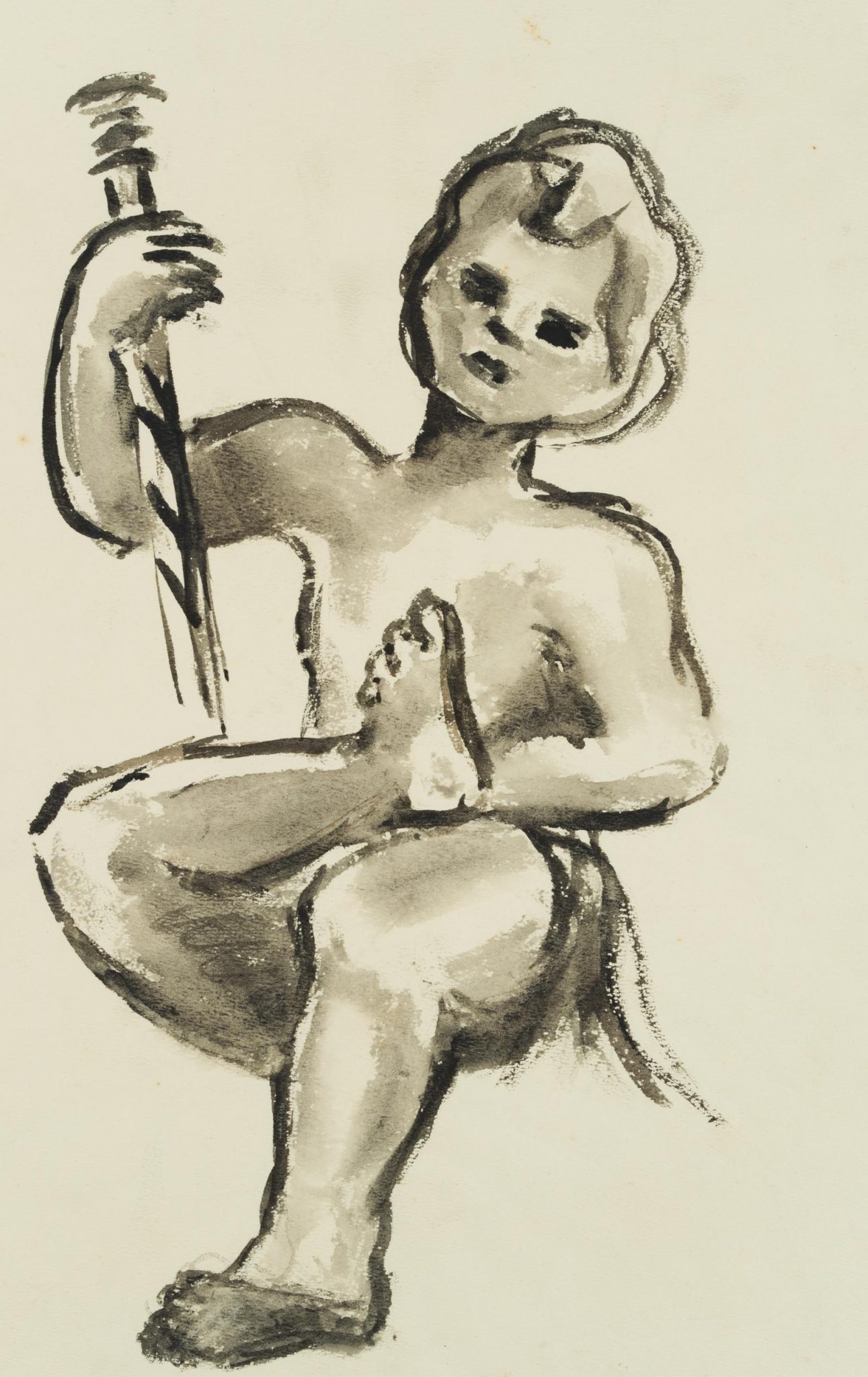 Studie einer sitzenden Figur