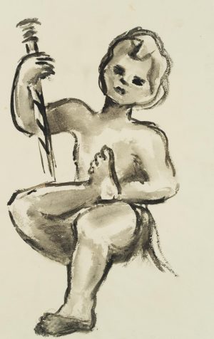 Studie einer sitzenden Figur