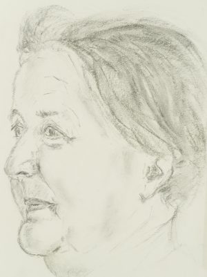 Portraitstudie einer älteren Frau