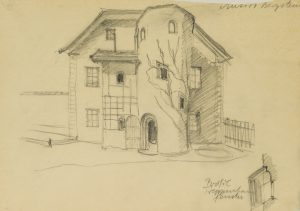 Tiroler Bauernhaus mit Rundturm