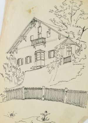 Bauernhaus mit Gartenzaun in Tirol