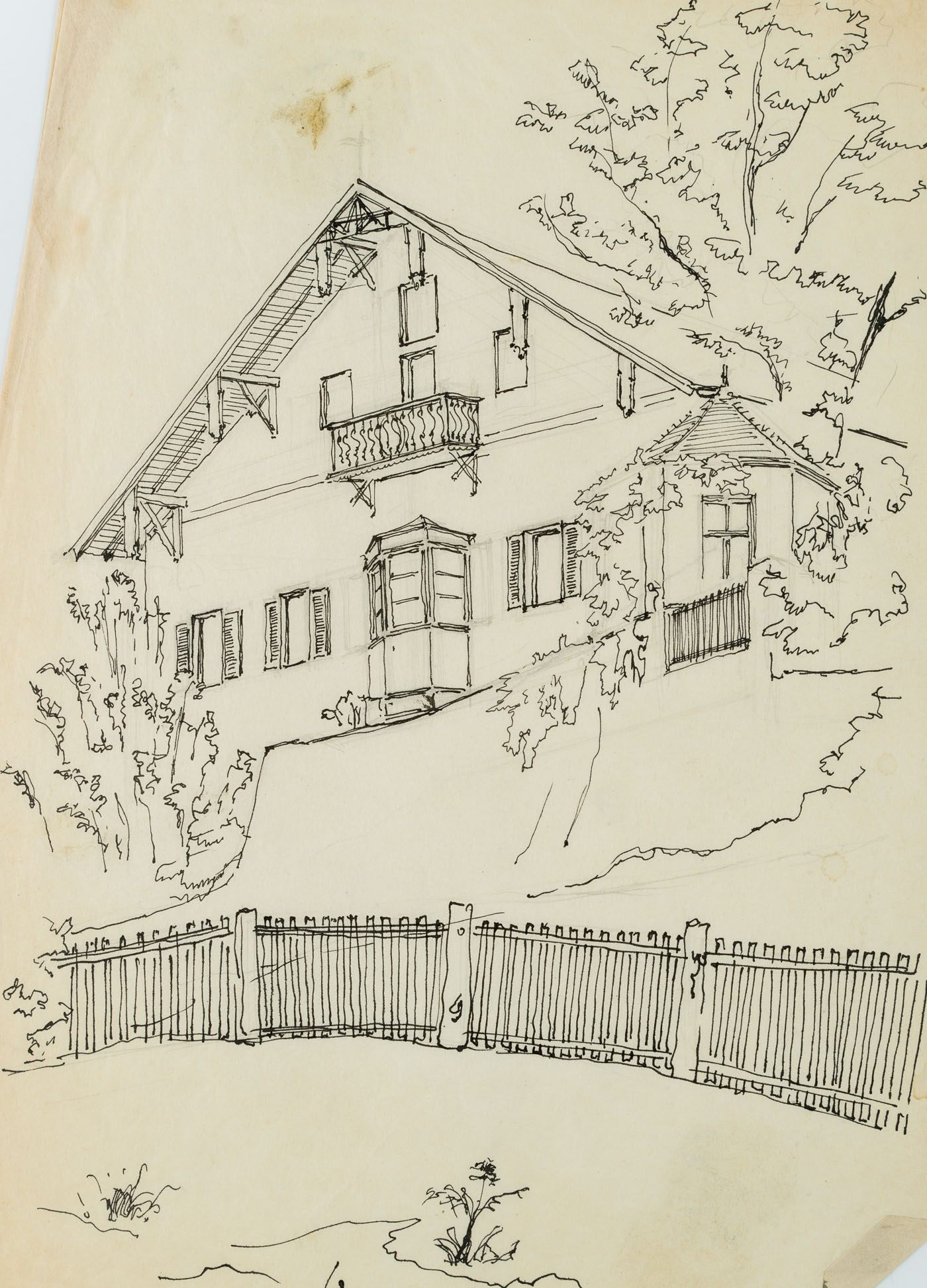 Bauernhaus mit Gartenzaun in Tirol