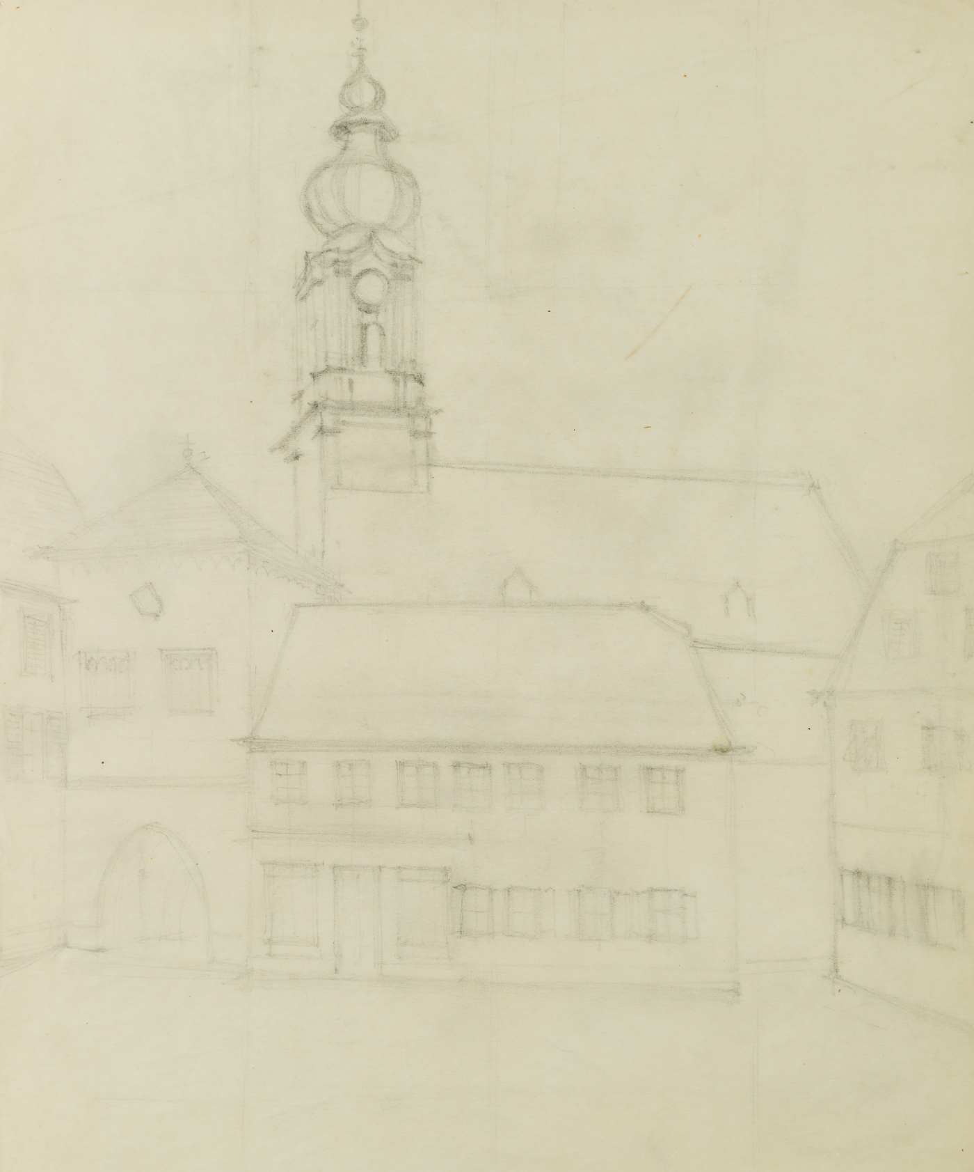 Tiroler Marktplatz mit Dorfkirche