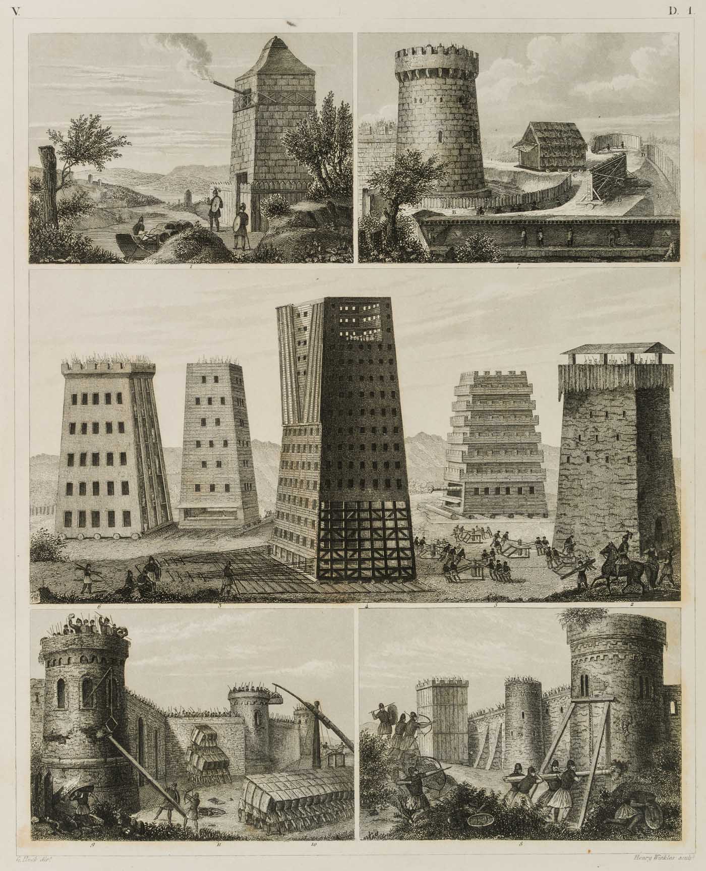 Illustration von Wehrtürmen