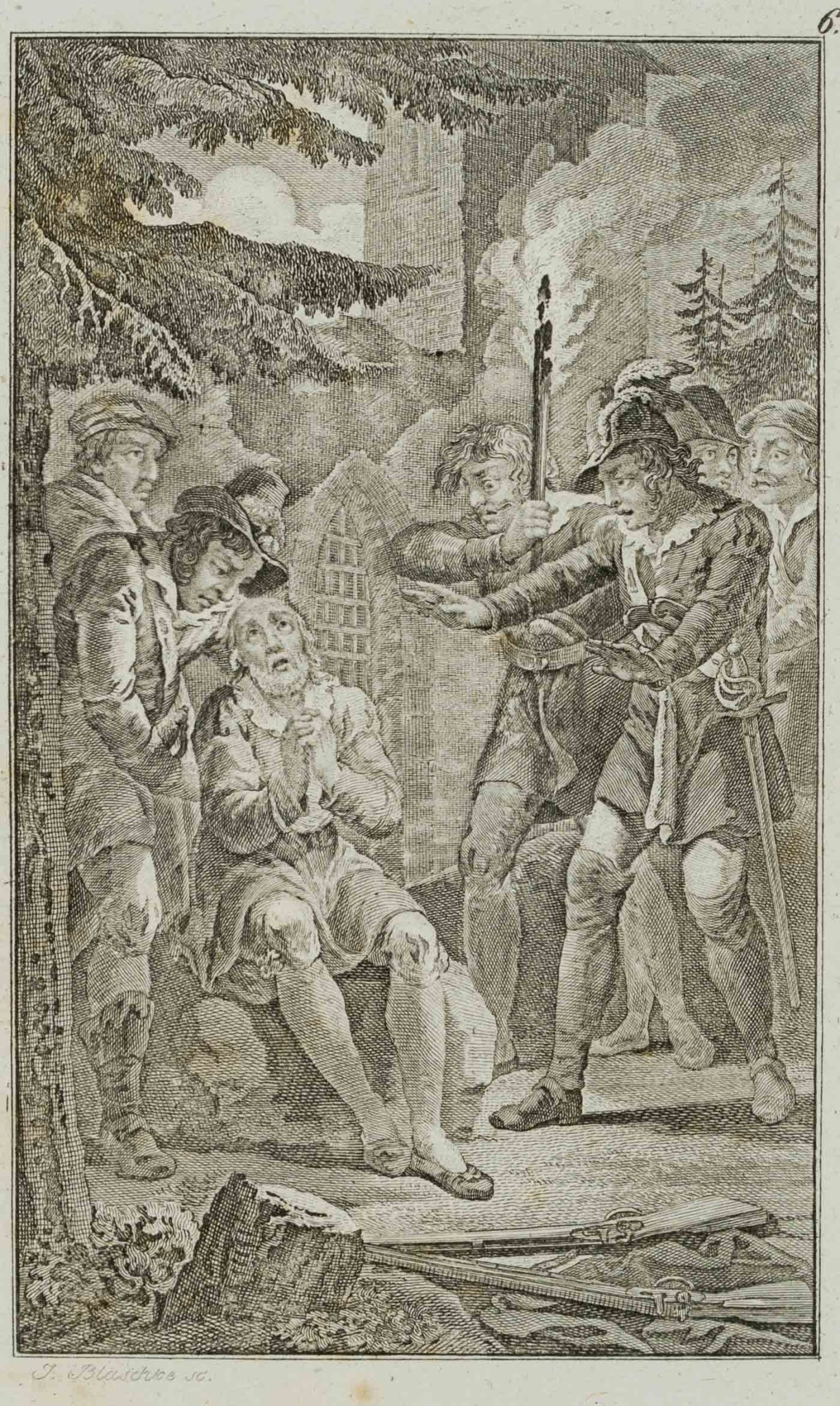 Szene aus Die Räuber, Schiller
