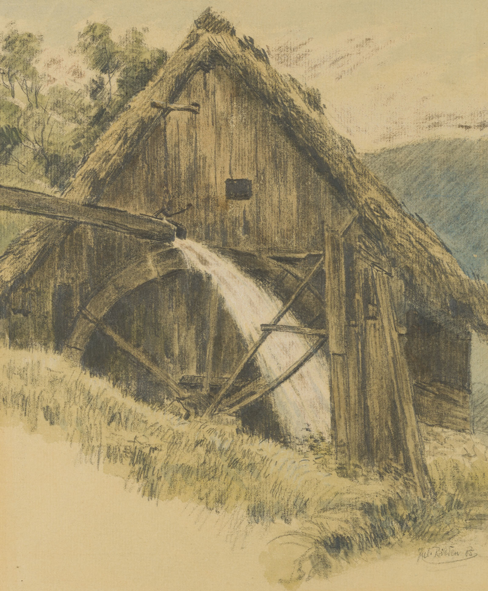 Alte Mühle mit Wasserrad